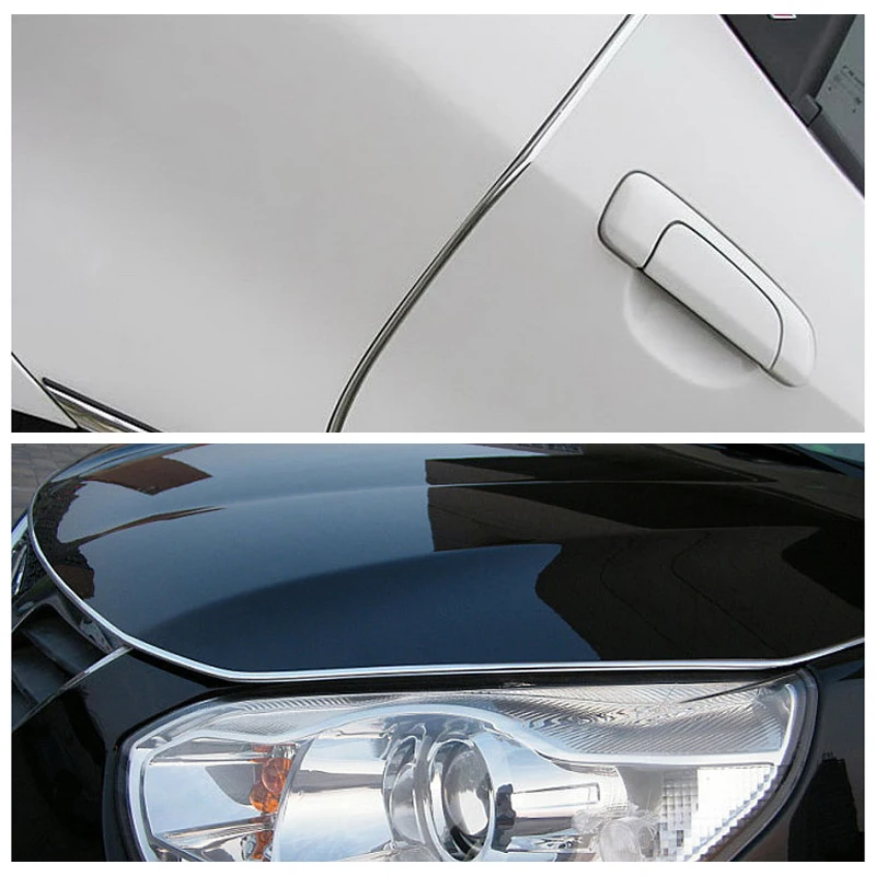 Молдинги для салона автомобиля OVERE 3 м хромированная полоса сделай сам Peugeot 3008 308 207