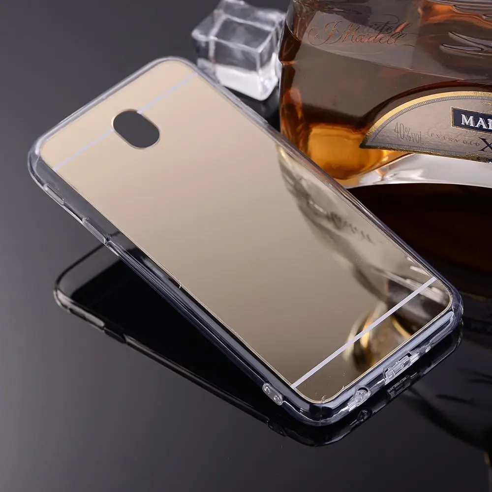 Gold Роскошный мягкий, зеркальный, из ТПУ силиконовый чехол для samsung Galaxy J5 Pro J 5 чехол s J530F J530FM SM-J530FM SM-J530F/DS SM-J530F чехол - Цвет: Gold