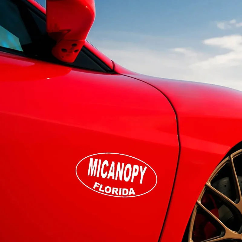 YJZT 14 1 см * 7 5 MICANOPY FLORIDA овальная Автомобильная наклейка забавная виниловая черный
