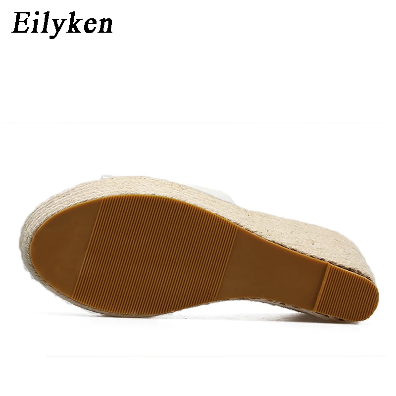 Eilyken/летние модные прозрачные женские шлепанцы из ПВХ на платформе Повседневная
