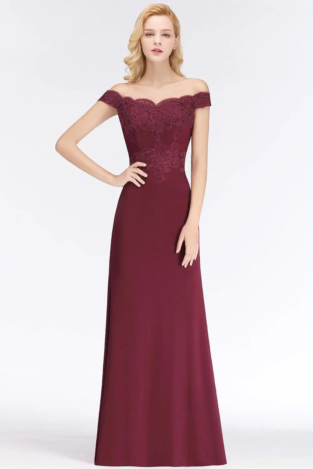 Robe de soiree/бордовое зеленое кружевное вечернее платье с открытыми плечами длинное