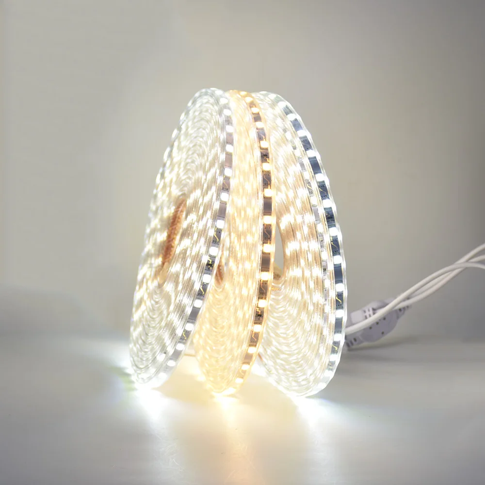 Laimaick SMD5050 светодиодный светильник 60 светодиодный s/m AC220V Гибкая полоса светодиодный светильник водонепроницаемый светодиодный светильник лента+ разъем питания светодиодный светильник