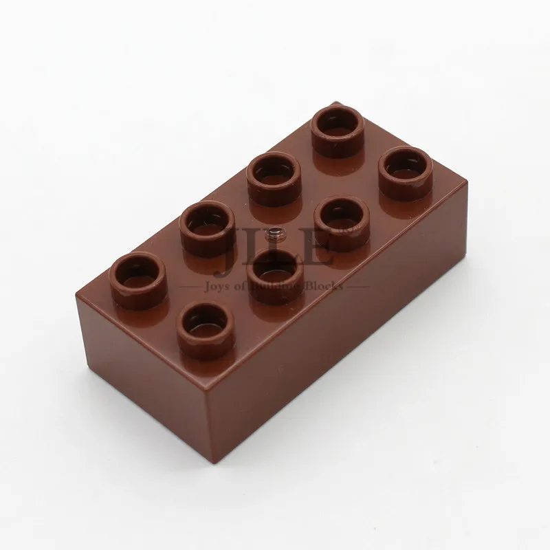 Moc креативные большие строительные блоки, кирпичи, 2x4, наборы больших частиц, объемные аксессуары, совместимые с наукой и технологиями, игрушки - Цвет: coffee