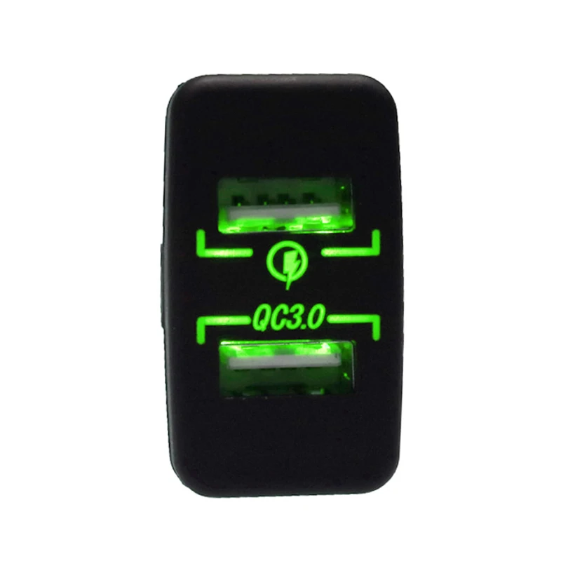 QC 3,0 Автомобильное зарядное устройство розетка двойной USB порт адаптер питания для быстрой зарядки розетка для смартфона быстрое зарядное устройство цифровой адаптер питания