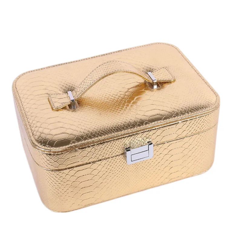 Quickdone 1 шт. модные женские кожаные шкатулка для ювелирных изделий косметички