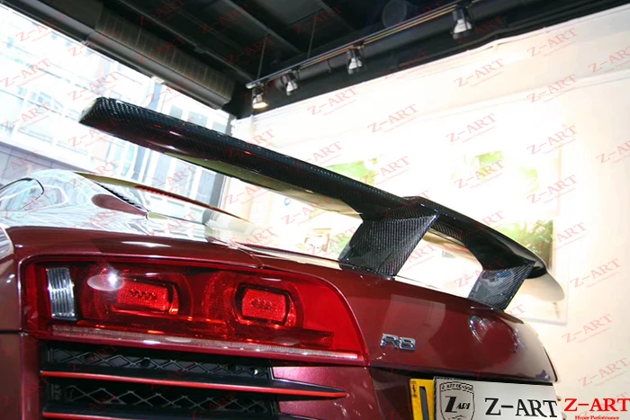 Оригинальный Z-ART GT углеродного волокна задний спойлер для Audi R8 2007-2015 заднее крыло
