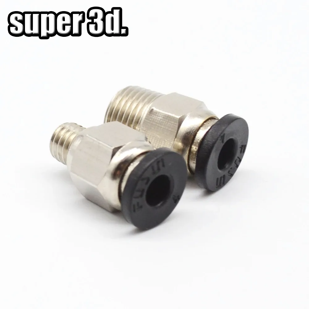 2pcs 3d принтер дистанционного горячей головки OD 4 мм для 4 мм PTFE трубки соединитель муфта