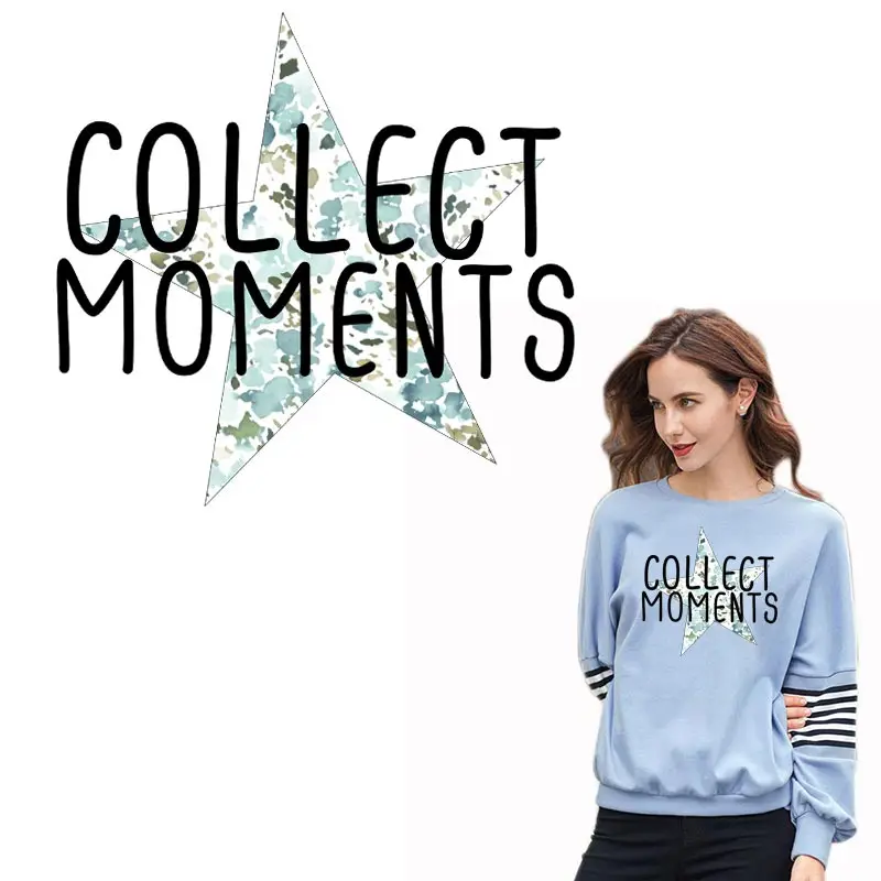 Переводная наклейка с нагревом новый дизайн сделай сам акварельные звезды