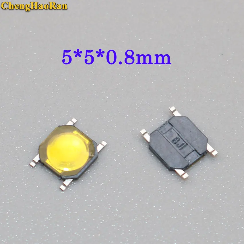 

ChengHaoRan 5-50PCS 5*5*0.8mm for phone screen push button waterproof Tactile Switch Momentary tact SMD super tiny low profile