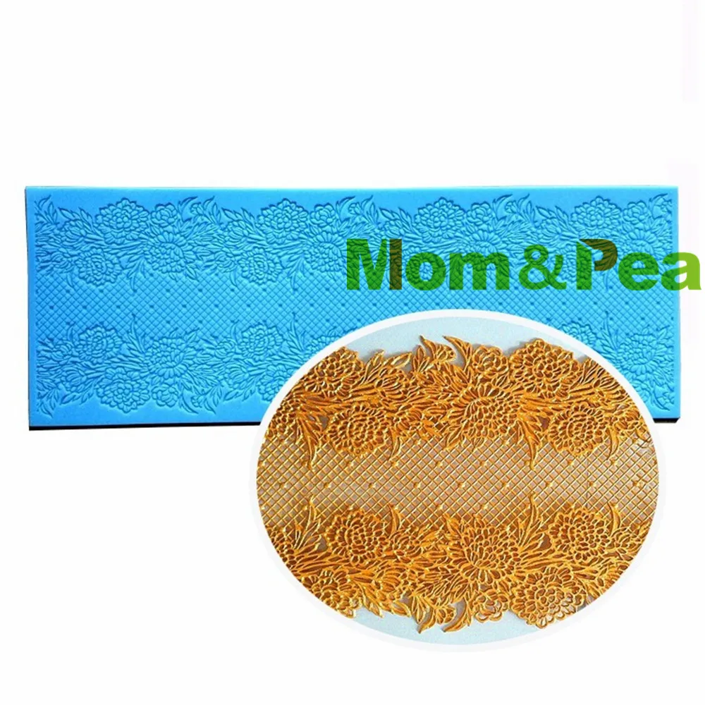 Mom &amp Pea MPL501 бесплатная доставка кружевная форма для украшения торта 3D-форма