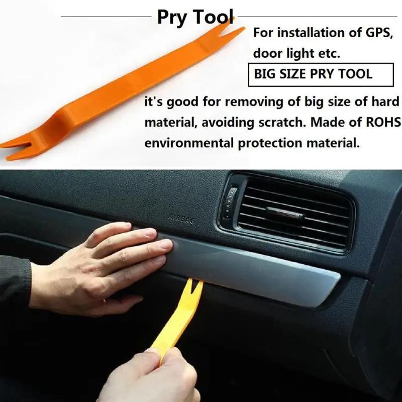 12 шт., инструмент для демонтажа, Универсальная Портативная панель для отделки автомобильной двери, тире, стерео светильник, радио, удаление, установка, набор инструментов