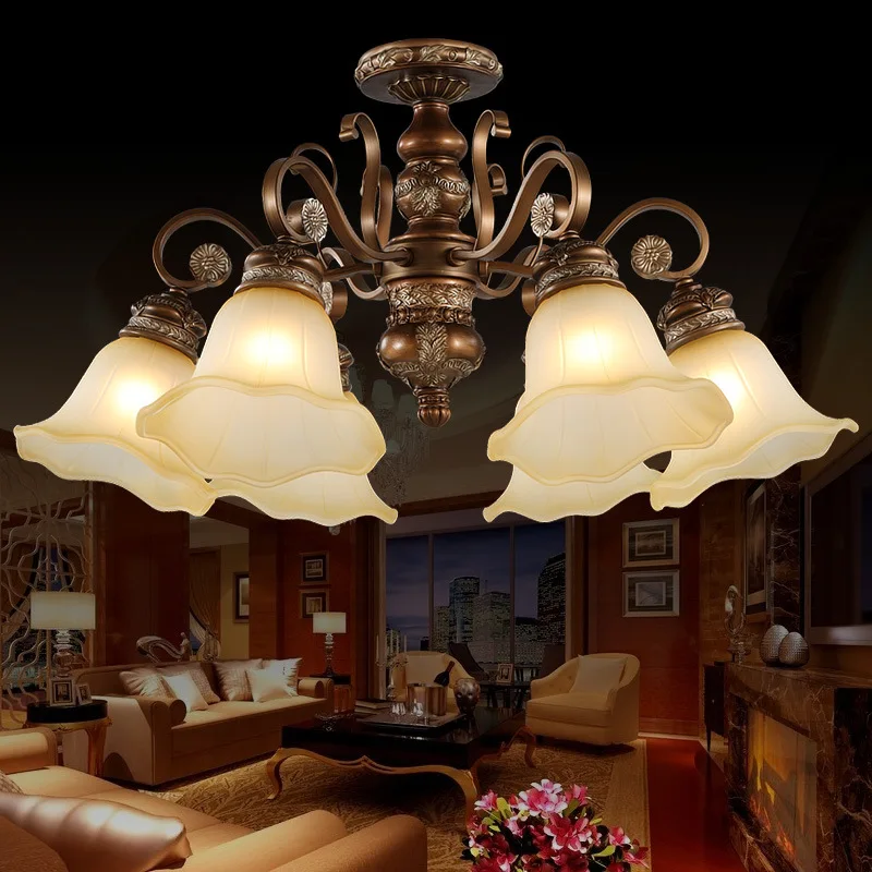 Классический полимерный люстра светильник Европейский Стиль Люстра ing гостиная
