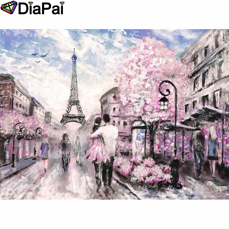 Полноразмерная/круглая Алмазная картина DIAPAI 100% 5D сделай сам вышивка крестиком
