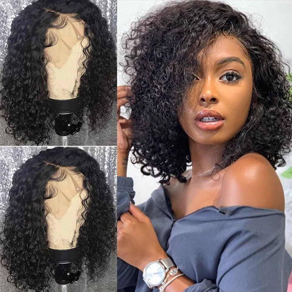

Haever Deep Wave Closure Wig Human Hair Wigs 4X4 Lace Closure Wig For Women 180%Density 200% Density Brazilian Remy Hair