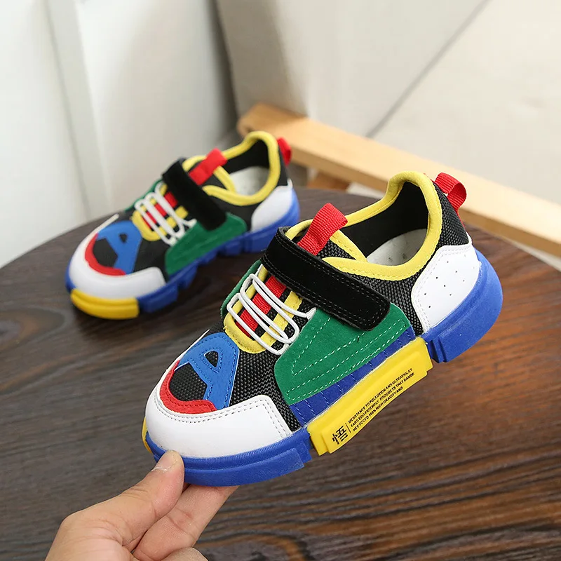 Сезон осень-весна дышащие сетчатые детские кроссовки для девочек и мальчиков с