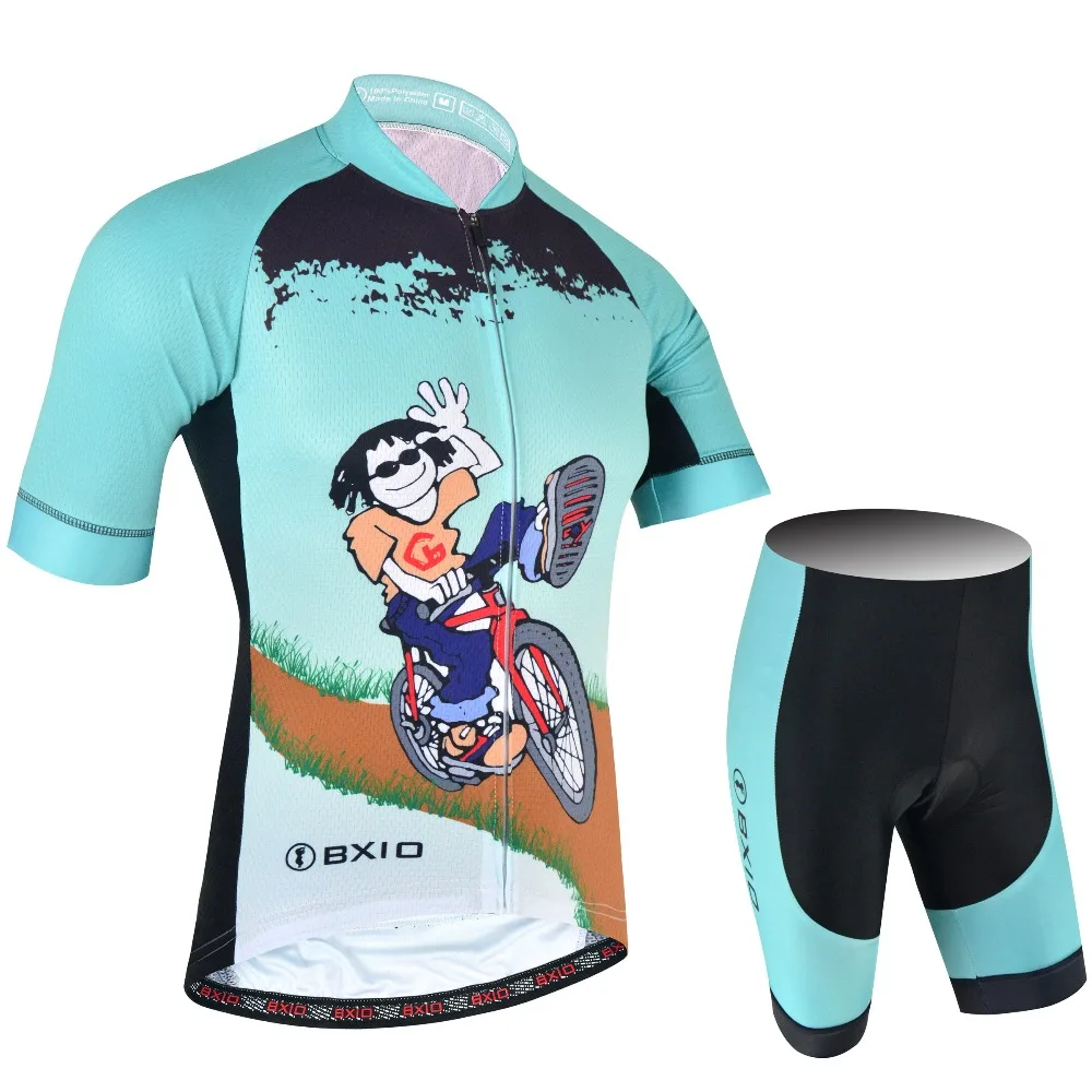 Одежда для велоспорта летний бренд bxio MTB Pro команда зеленая велосипедная одежда Граффити Шаблон Велоспорт Джерси Наборы для мужчин BX-168