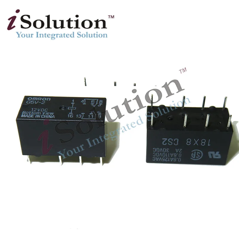 Omron оригинальный реле G5V-2-5VDC G5V-2-12VDC G5V-2-24VDC GEN назначения DPDT (2 Form A) 2A 5V/12V/24V |