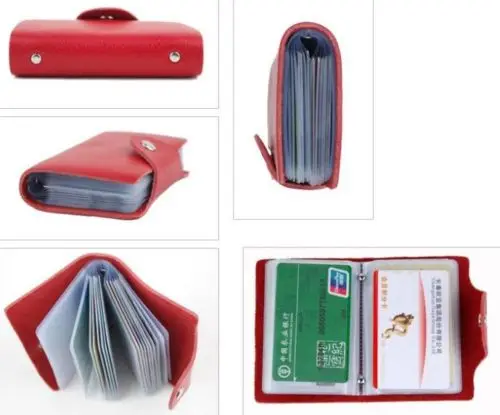 

24 Cards Fashion New Women Men Credit Card Holder PU Leather Hasp Unisex ID Holders Package Organizer Manager Free Shipping
