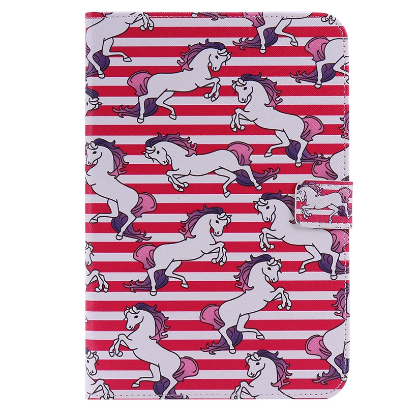 Cartoon Painted Flip PU Leather Case For Apple iPad Mini 4 Cover Magnetic smart Card Slots wallet Protective Shell Capa Shield | Компьютеры