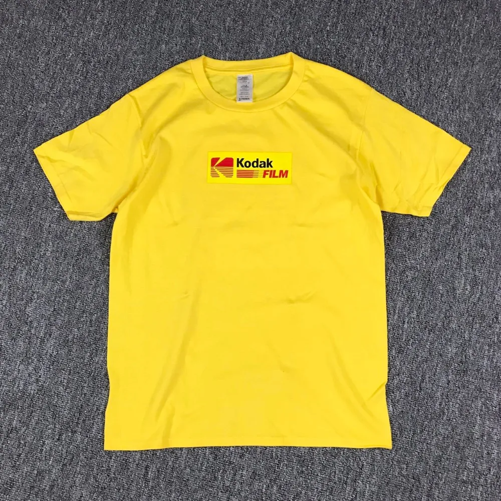 2022 Summer Men Women Tee INS Korea Retro Loose Wild Kodak Letter Short-sleeved KODAK Cotton T shirt Oversized Teops