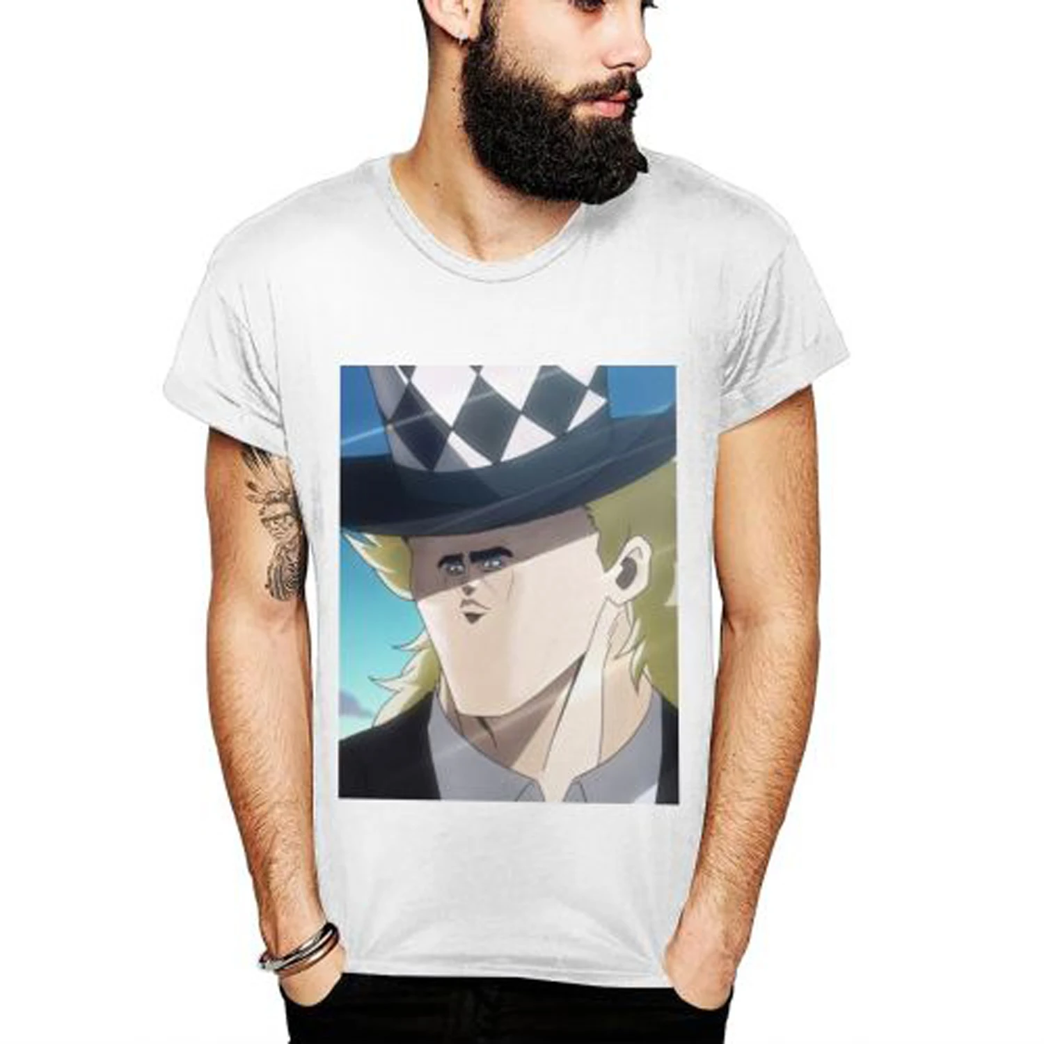 Высокая-Q унисекс размера плюс JoJo странные приключения Speedwagon Meme тройники