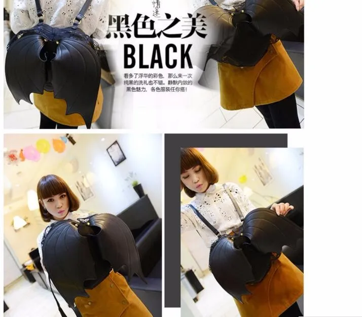 1 шт. женский рюкзак летучая мышь|schoolbag for girls|bat wingschoolbag women |