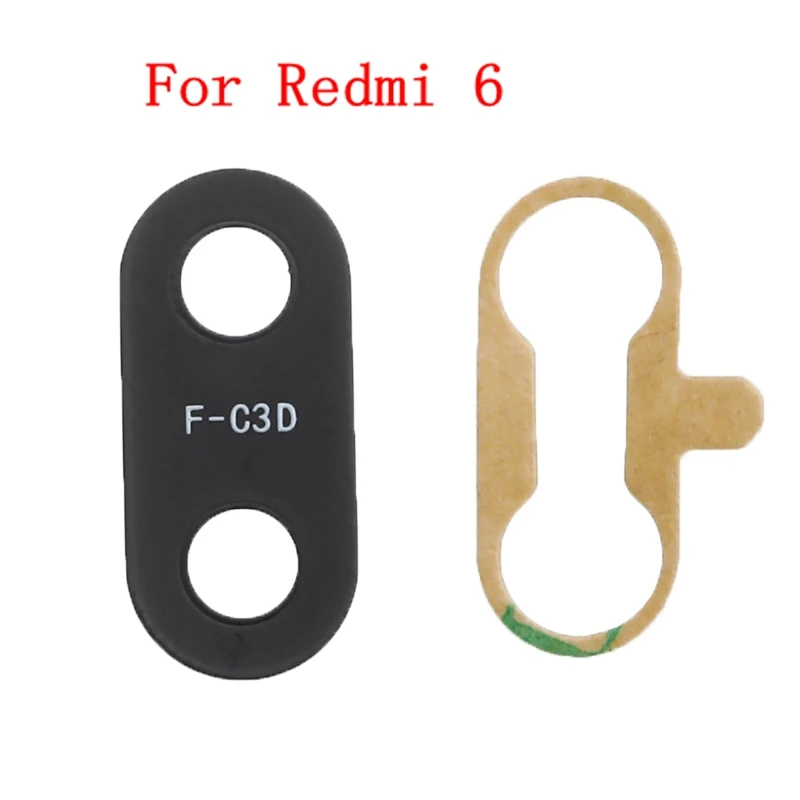 for Redmi 6 Для Xiaomi Redmi Note 3/4X/5 для Redmi 6A задний объектив задней камеры крышка с клеем Прямая - Цвет: for Redmi 6