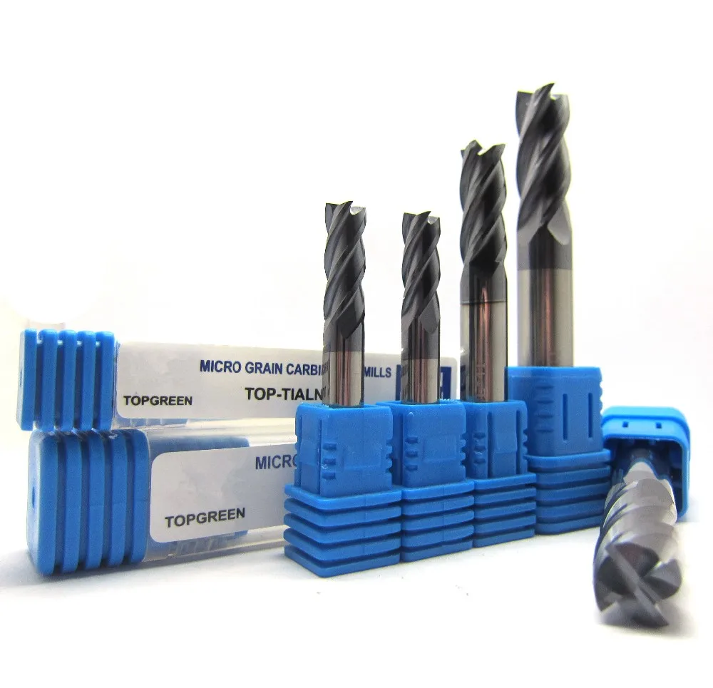 11PCSCoated Tungsten carbide end mill cutter 4 flutes D1.5 D1 D2 D2.5 D3 D3.5 D4 D5 D6 D8 D10 CNC Milling Tools | Инструменты