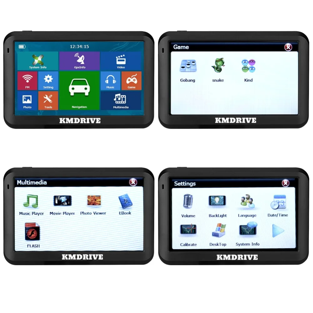 KMDRIVE " дюймовый автомобиль грузовик gps навигация Sat Nav FM 8 Гб MP3/mp4 плееры комплект бесплатные карты