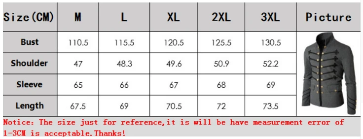 2018 Для мужчин армии куртка двубортная модель Винтаж викторианской готики пальто