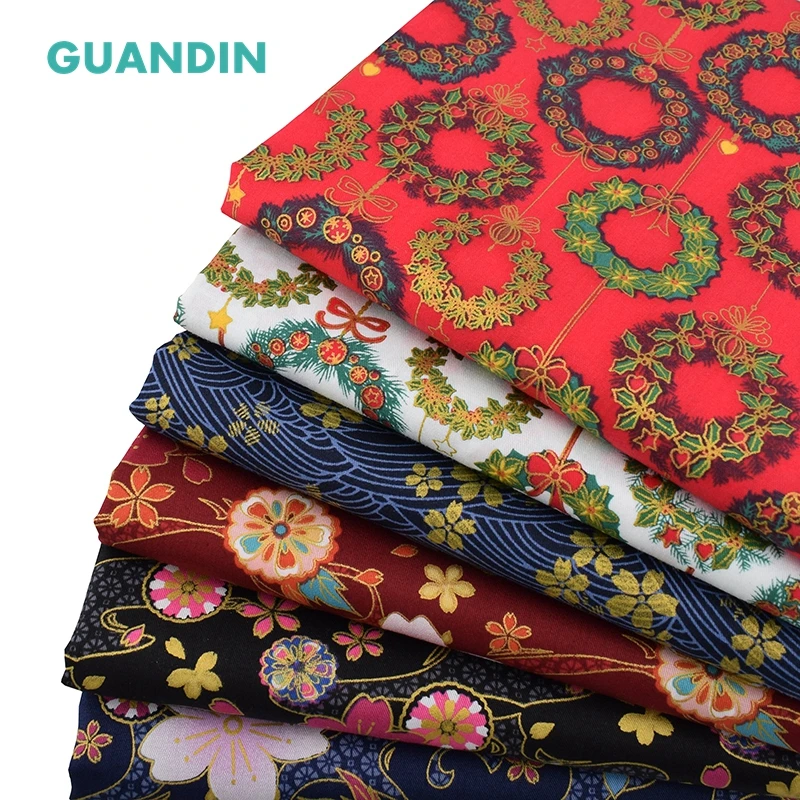 GUANDIN 6 шт./лот красная Цветочная серия набивная саржевая хлопковая ткань