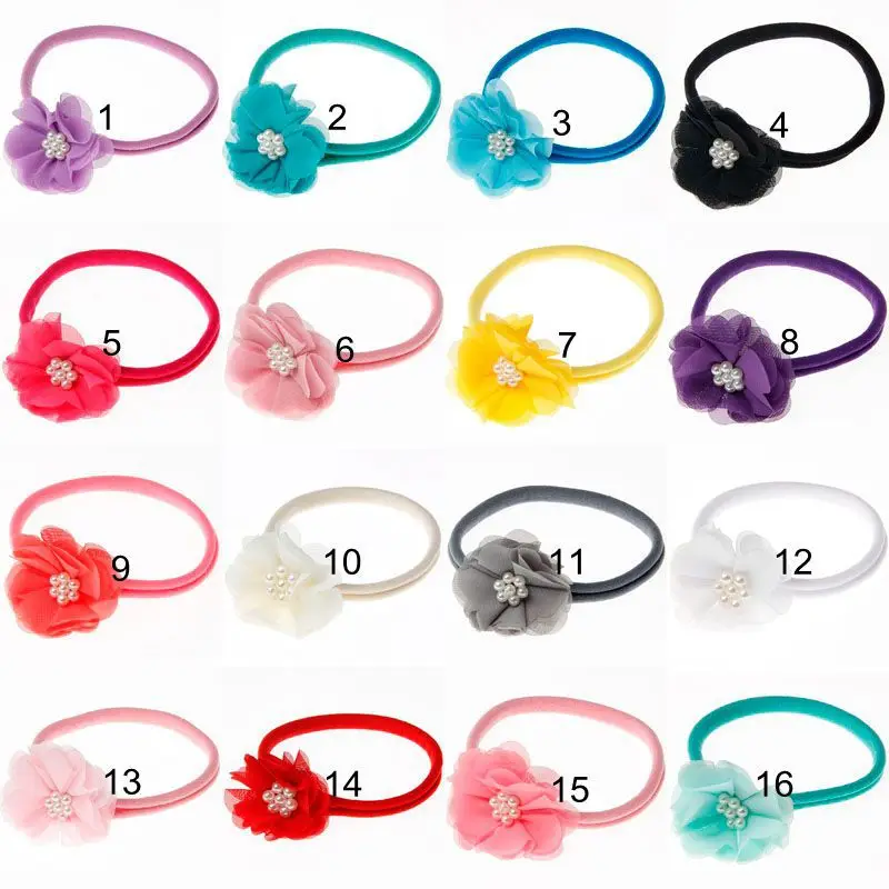 20 шт./лот Шифоновый Цветок из бисера на нейлоновой повязке|chiffon beaded flower|chiffon