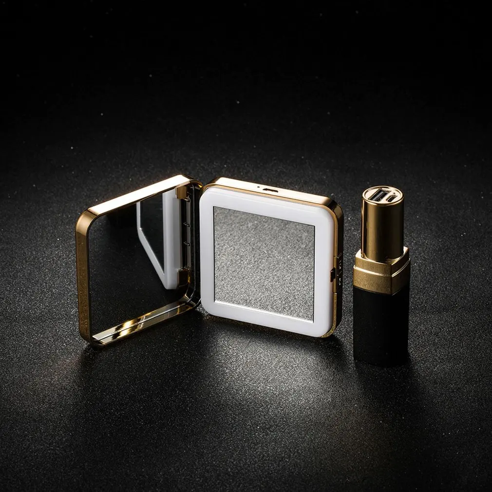 Светодиодный макияж зеркало 10X увеличение регулируемое складное компактное для