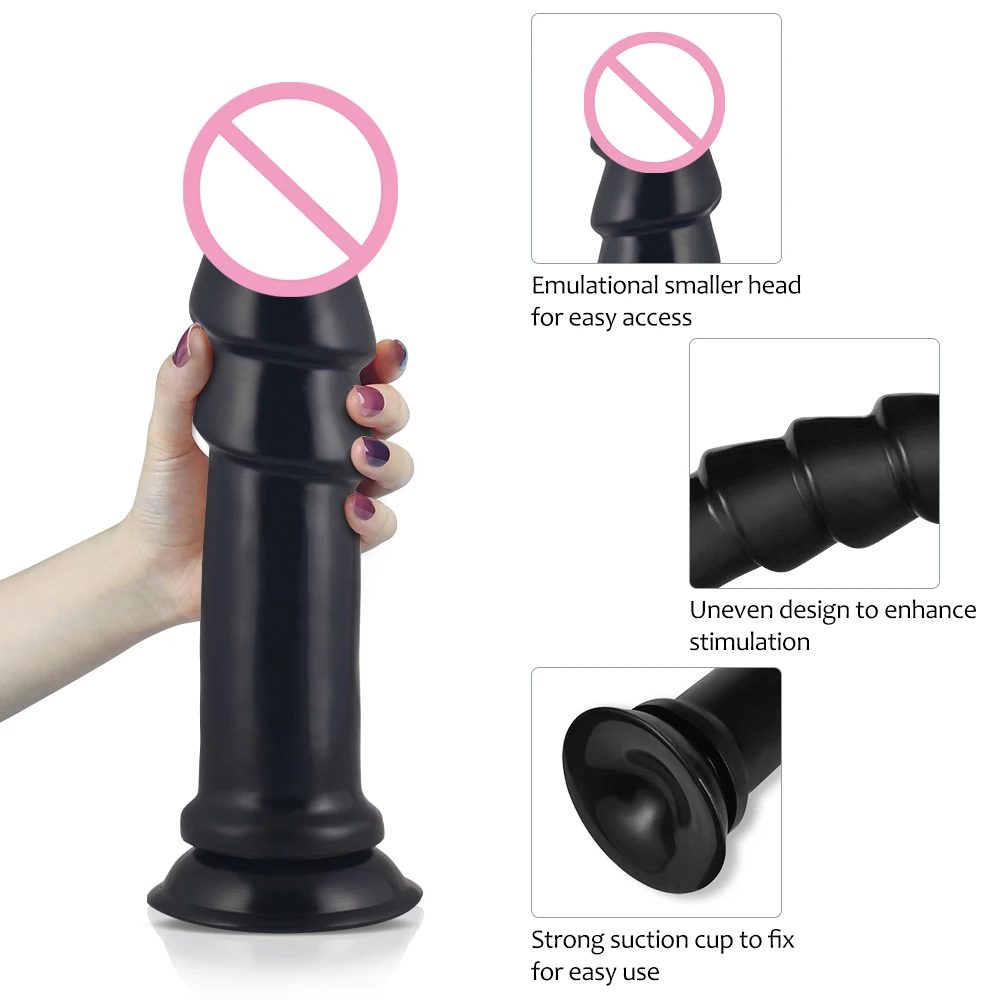 Супер большой фаллоимитатор длиной 11 дюймов черный член пенис анальная пробка из