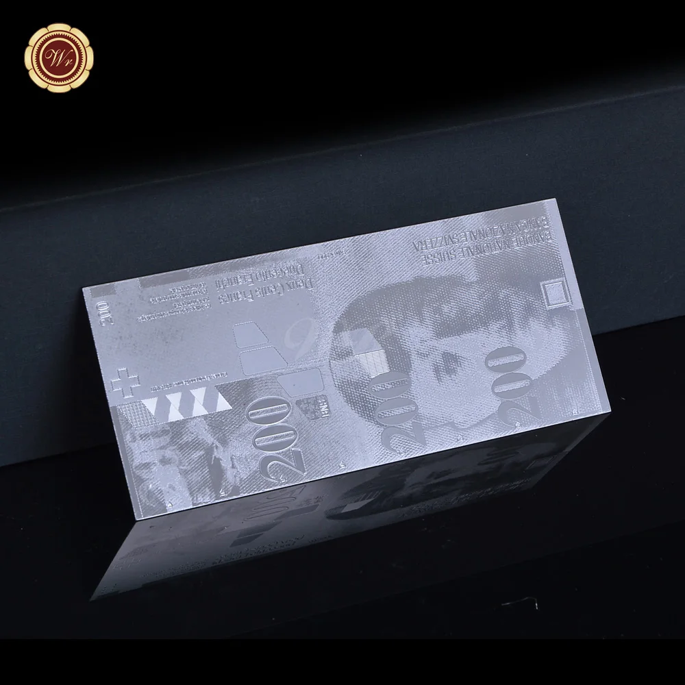 (Одна партия/6 шт.) Обычная Серебряная банкнота необычная швейцарская золотые