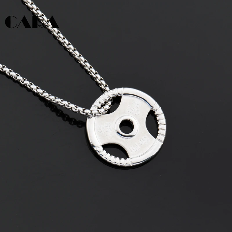 Новое поступление тонкой полированной тренажерный зал fittness кулон в форме гири 316L