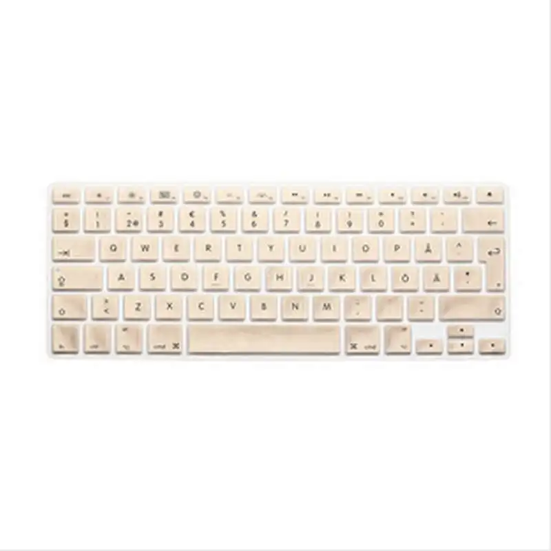 Металлический Золотой шведский силиконовый чехол для клавиатуры