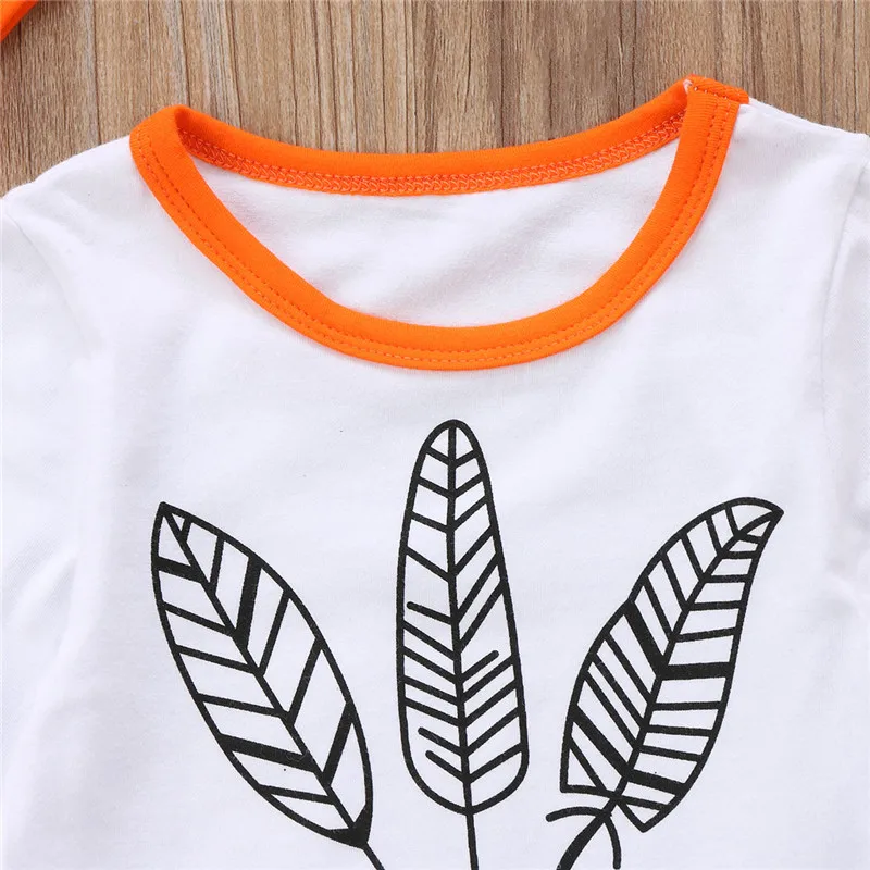 Комплект одежды Emmababy для маленьких девочек на День Благодарения модный топ с