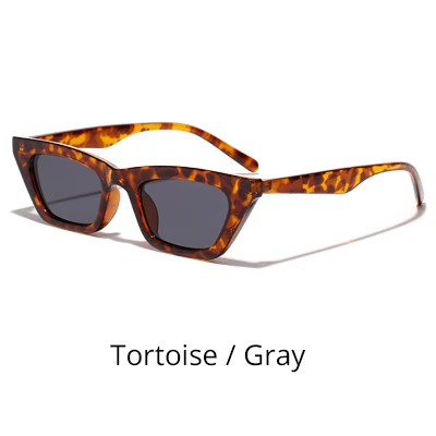 Tortoise - Gray Ralferty новые модные солнцезащитные очки кошачий глаз винтажные Ретро женские роскошные брендовые оранжевые женские солнцезащитные очки маленькие оттенки Oculos W95028 - Цвет линз: Tortoise - Gray