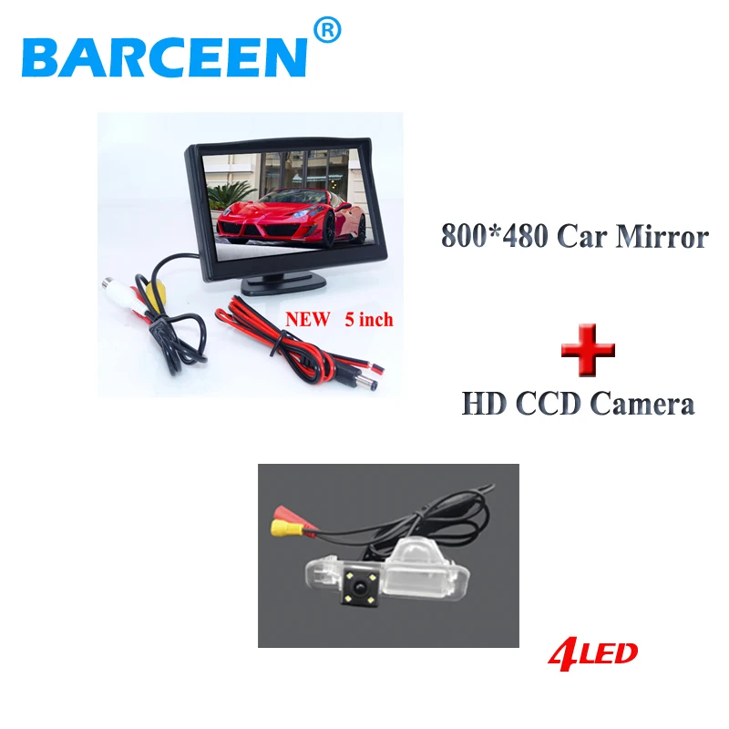 

HD CCD image sensor car reserve rearview camera bring 4 led lamp +4.3" car rear reversing monitor use for Kia K2 RIO Sedan