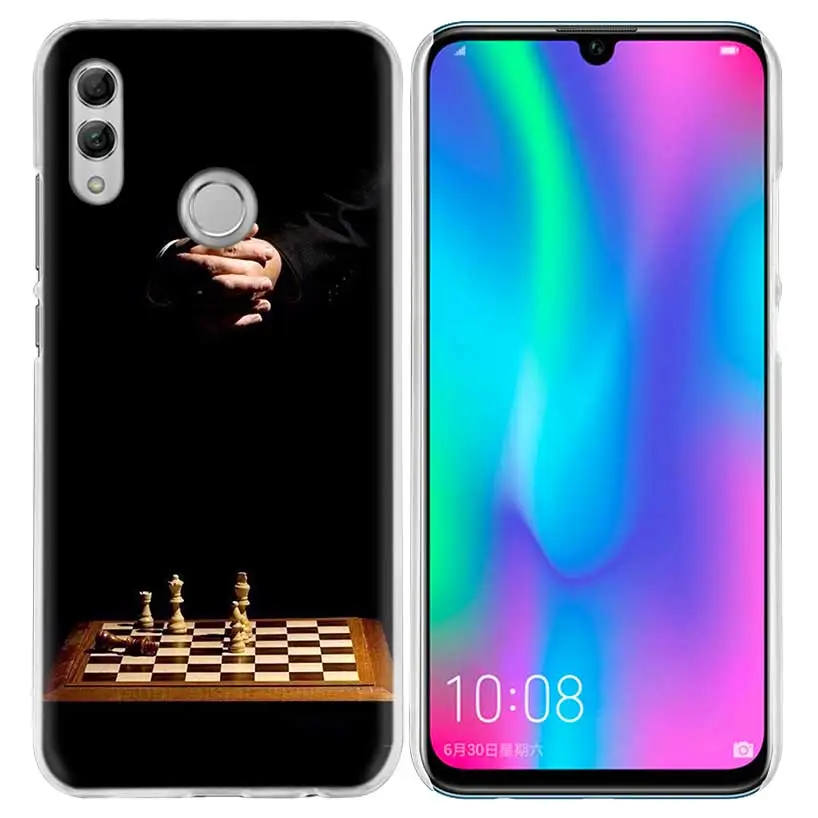 Черный и белый чехол для huawei Honor 8X Y9 20 9 10 Lite Play 8C 8A Pro V20 20i Y6 Y7 Y5 жесткий чехол для телефона из поликарбоната