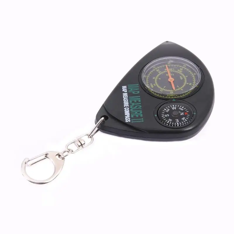 Многофункциональный 2 в 1 Компас+ карта измеритель Curvimeter брелок для наружного туризма кемпинга
