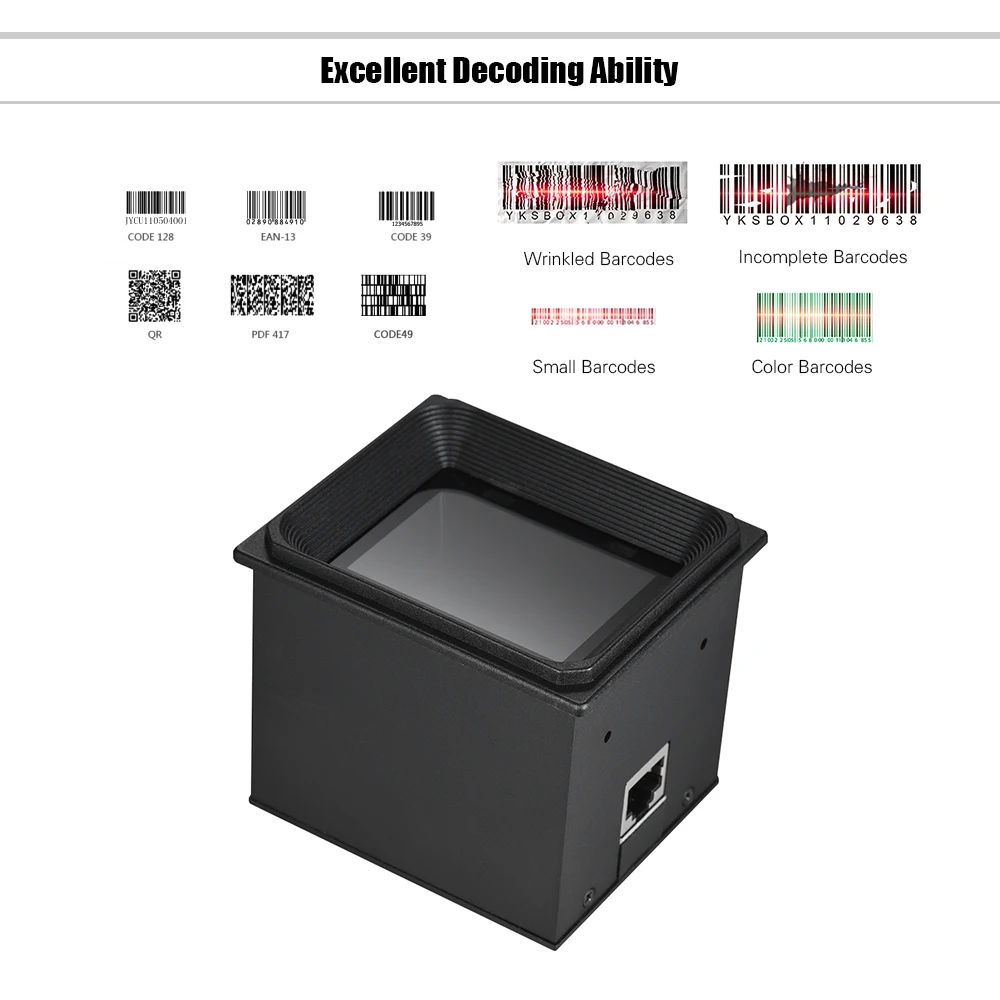 

Aibecy 2D/QR/1D Embedded barcode scanner Phones Code Autoscanner Module Bar Code Scanners Scan Engine with USB/RS232 Cable