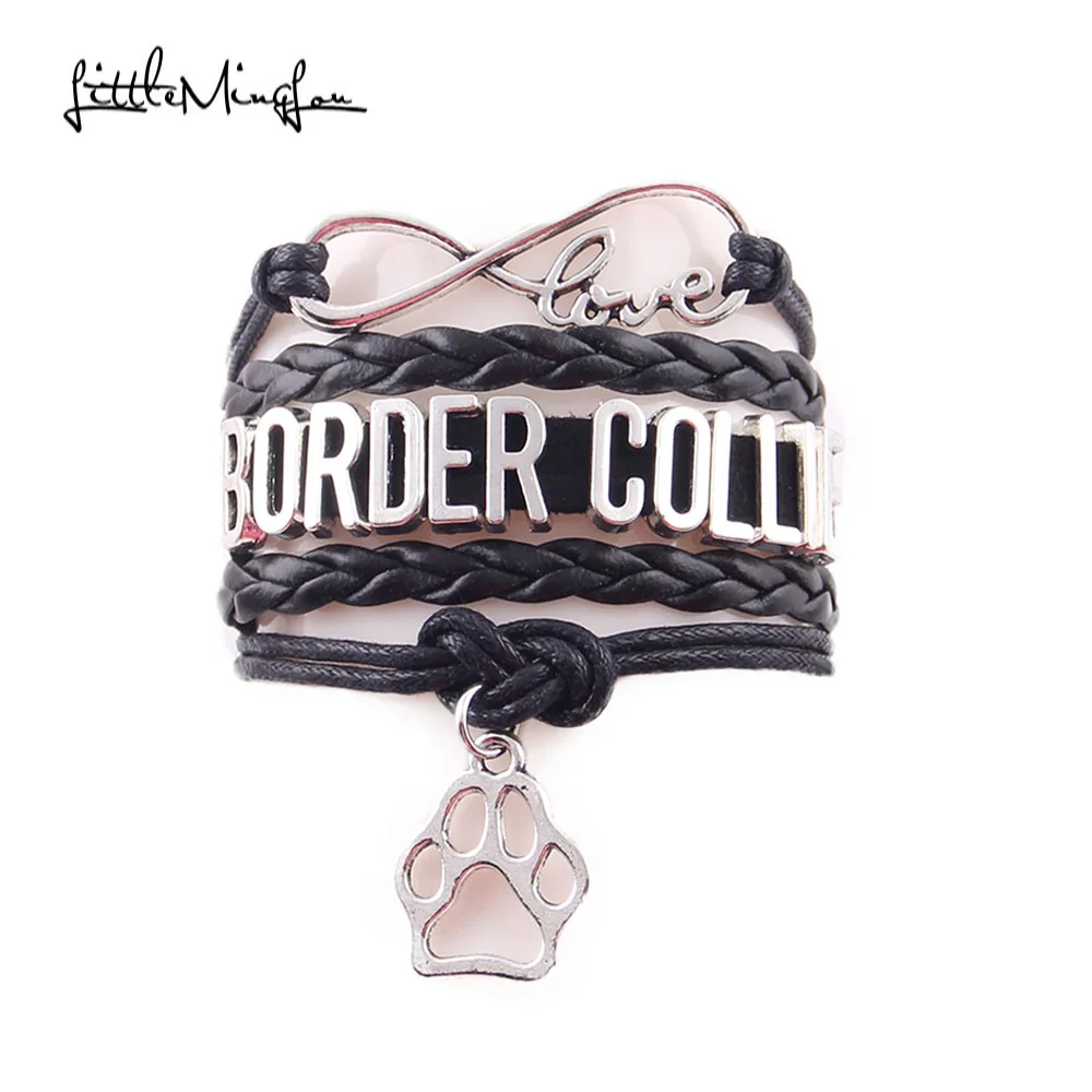 Браслет с надписью love border collie значок бесконечности|men bracelet|bracelets & banglesbangles for women |