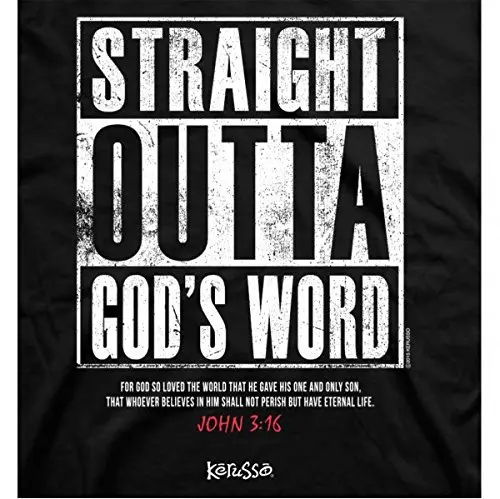 Человек футболка Straight Outta божьего Слова Христианской Футболку|christian t-shirt|men t shirtt