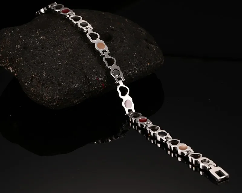 Модный Здоровый Магнитный браслет для женщин дизайн сердца 316L нержавеющая сталь