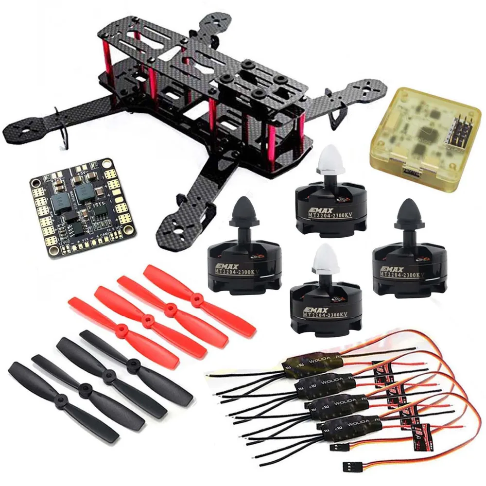 Карбоновый Квадрокоптер MT2204 2300KV мотор Simonk 12A ESC CC3D FC 5045 Реквизит Высокое качество