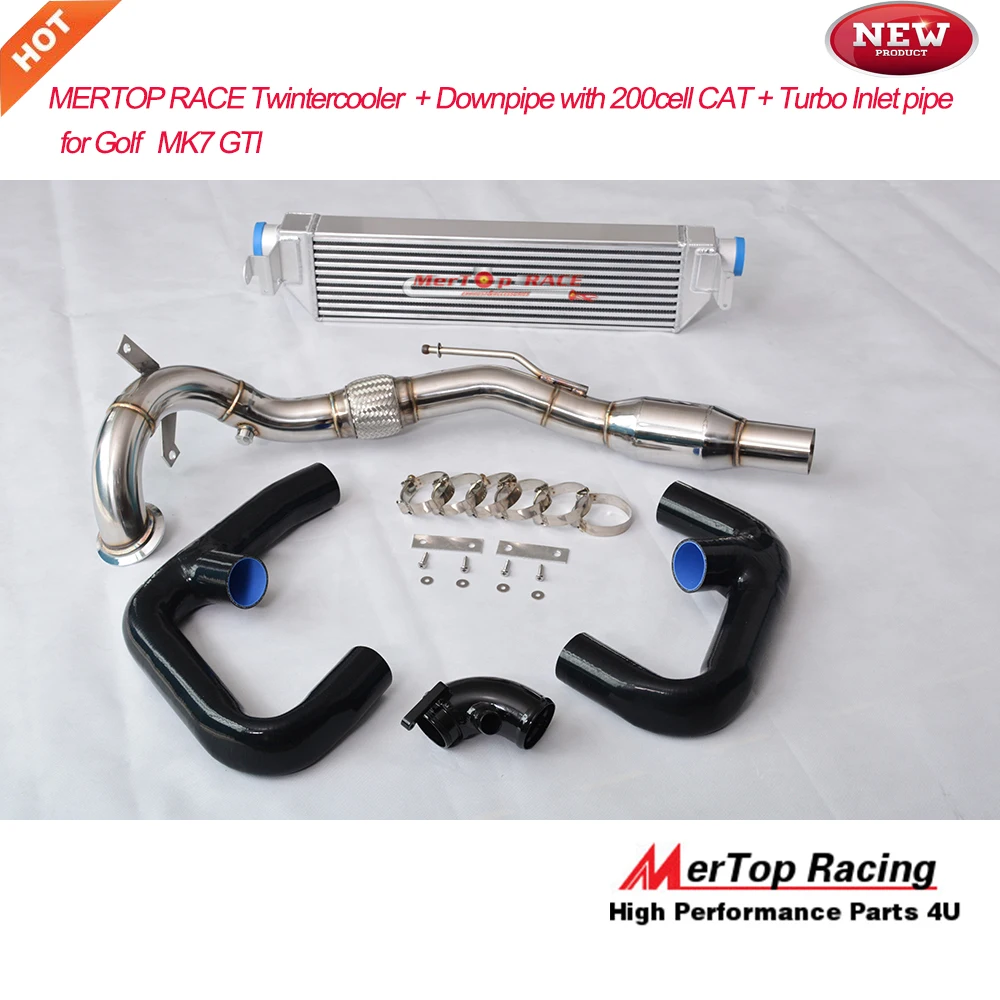 Гоночные комплекты интеркулеров MERTOP + пуховая труба с катализатором на 200 ячеек