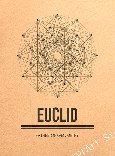 Ancient Greece Euclid Mathematician Canvas Painting Vintage Wall Picture Kraft Poster Coated Sticker Home Decoration Gift | Дом и сад