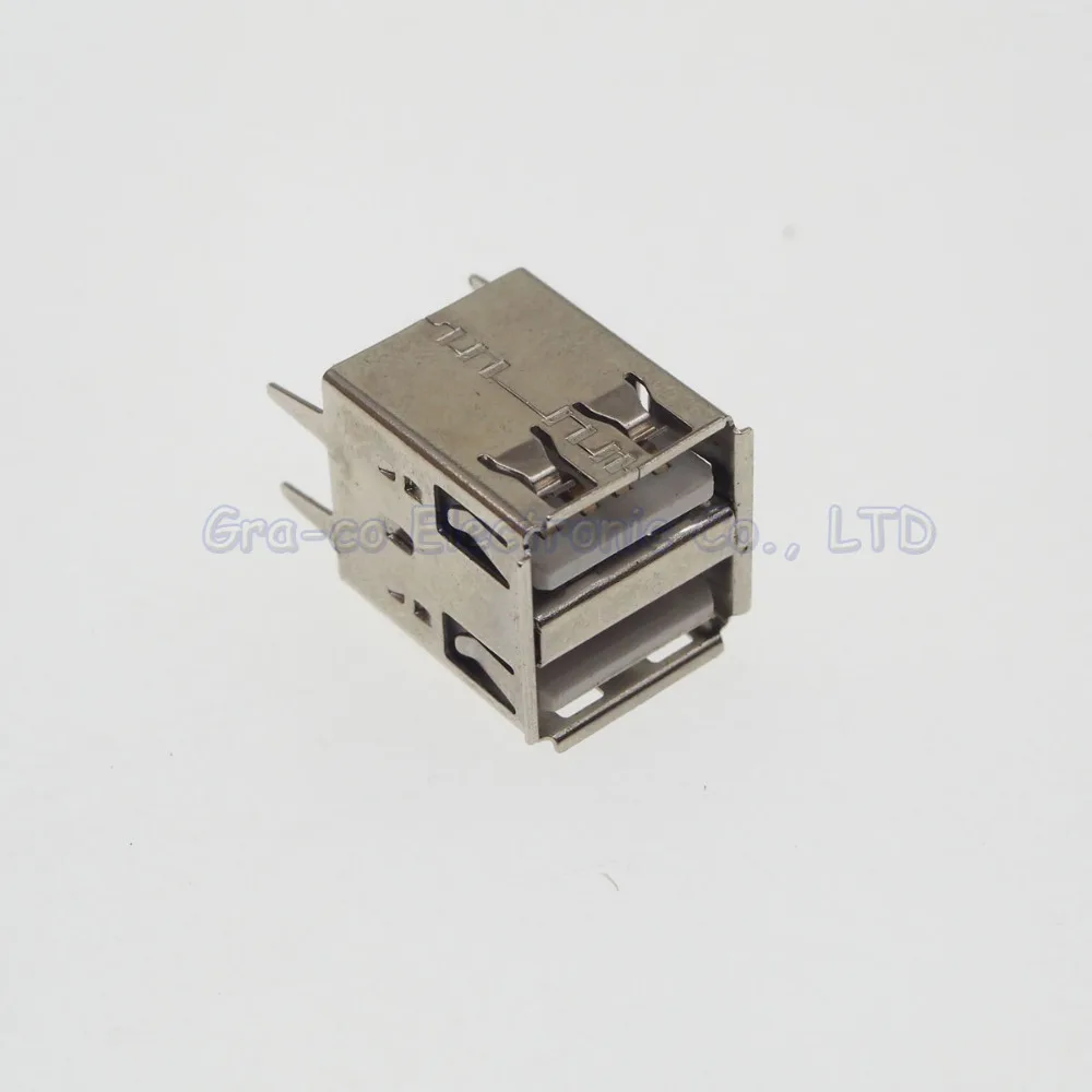10 шт. двухслойная USB розетка 8P 180 градусов A Тип Вертикальный DIP|socket steel|usb socket connectorusb
